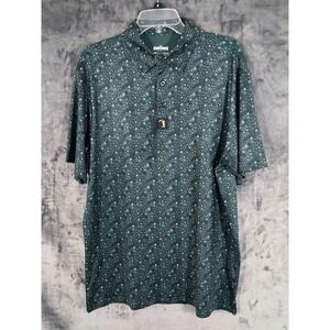 Bogey Bros Men's Size Large Golf Polo Performance Stretch Geometric Print